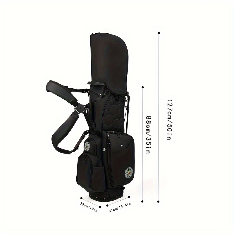 14 way adjustable double straps golf stand bag pu lightweight multi   club bag magnetic pocket 4   pockets Product details 3