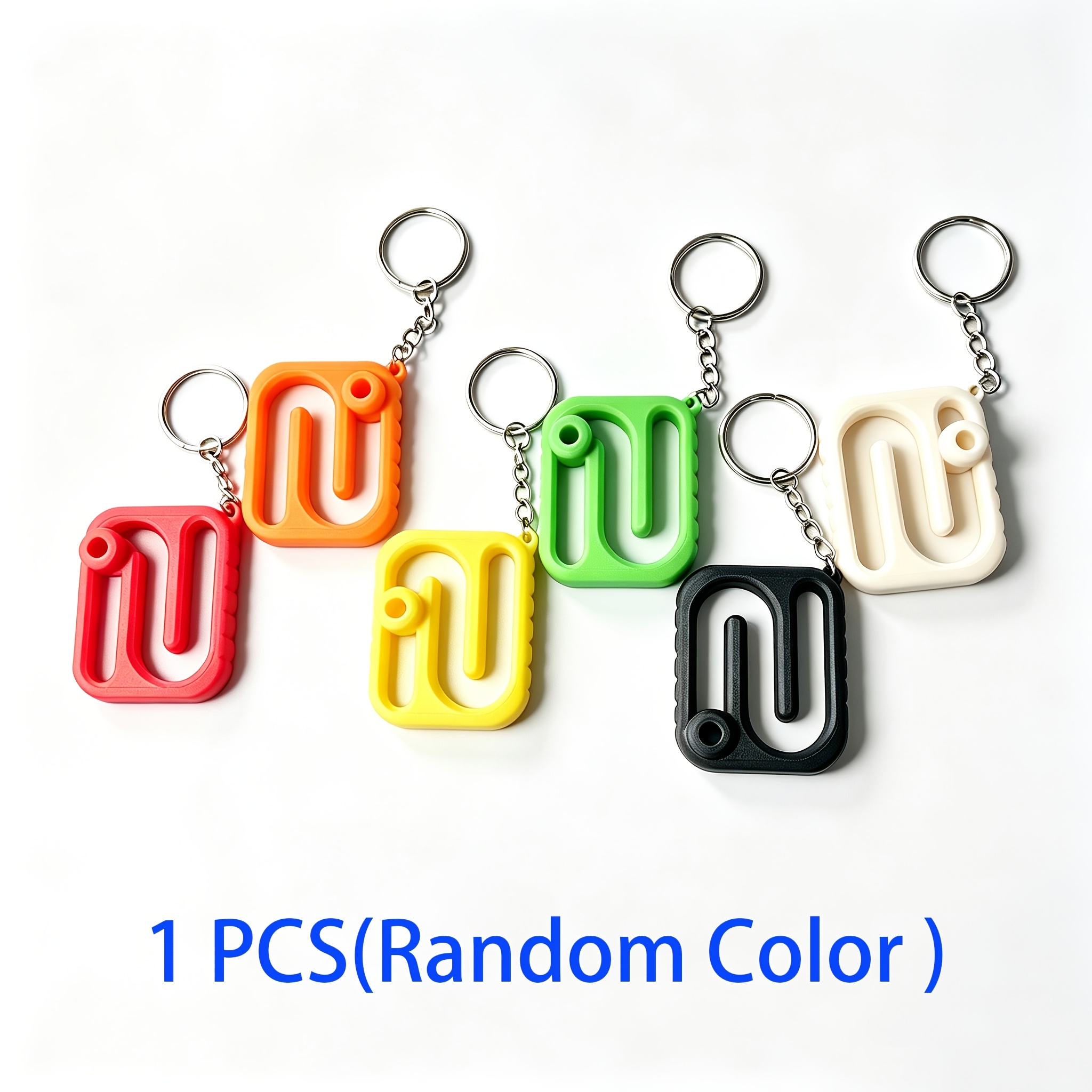 TEMU Maze Slider Keychain, Smooth Push Mechanical Sliding Accessory, Portable Pendant For Keys & Backpacks, Ideal Gift & Bag Decor.(random Color)