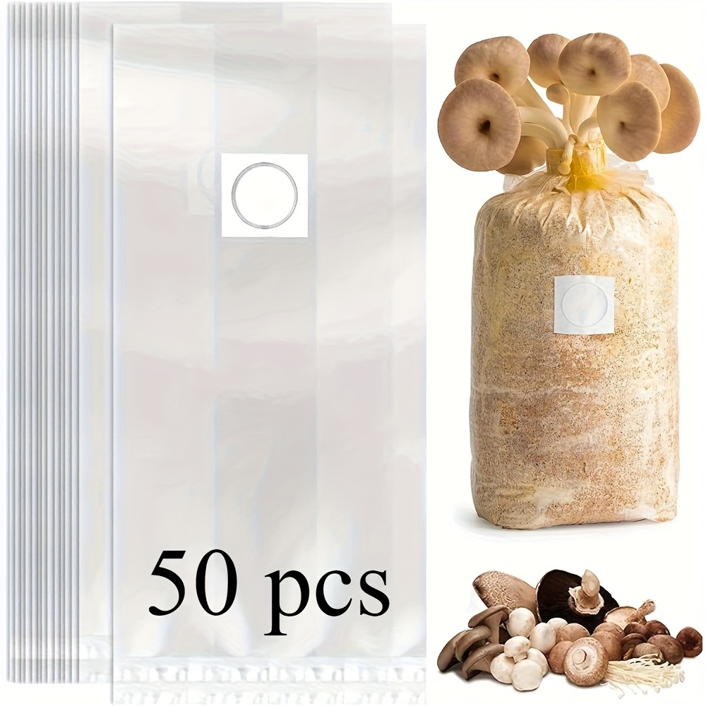 E-shop Für Pilz-Kultursäcke, robustes 6 Mil Polypropylen für Pilzsubstratsäcke, große Größe 10" x 20" für Pilzanbau, Keimlingssäcke und