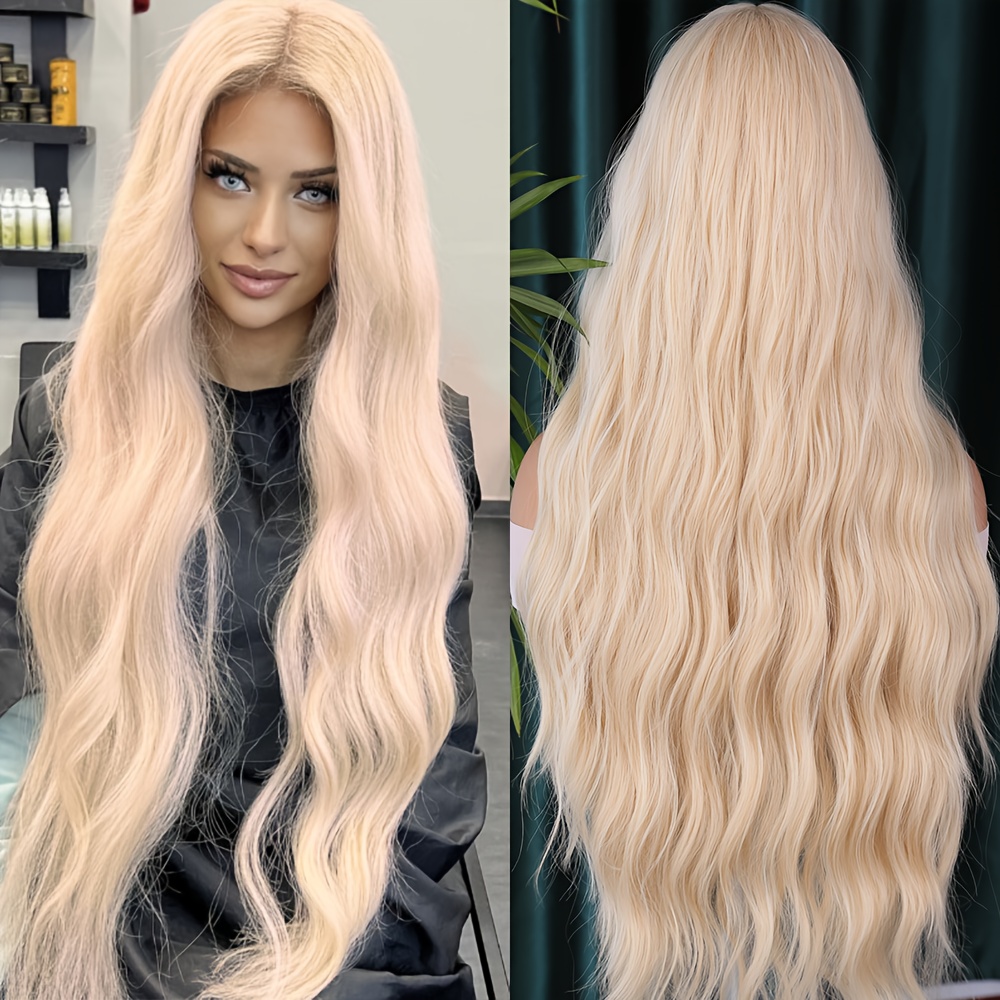 Beautiful designer collection wig blonde color Amazon.com : BUPPLER Cosplay Long Ombre Blonde Wig 26 Inch  main image 2