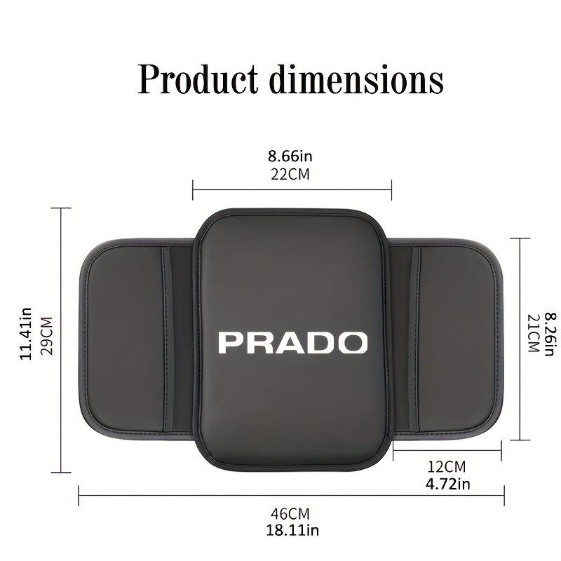 TEMU Suitable For 120, 150, J90, J120, J150, Lc90, Lc150 Car Pu Leather Armrest Pads, Car Center Console Pads, Armrest Box Height-increasing Pads,