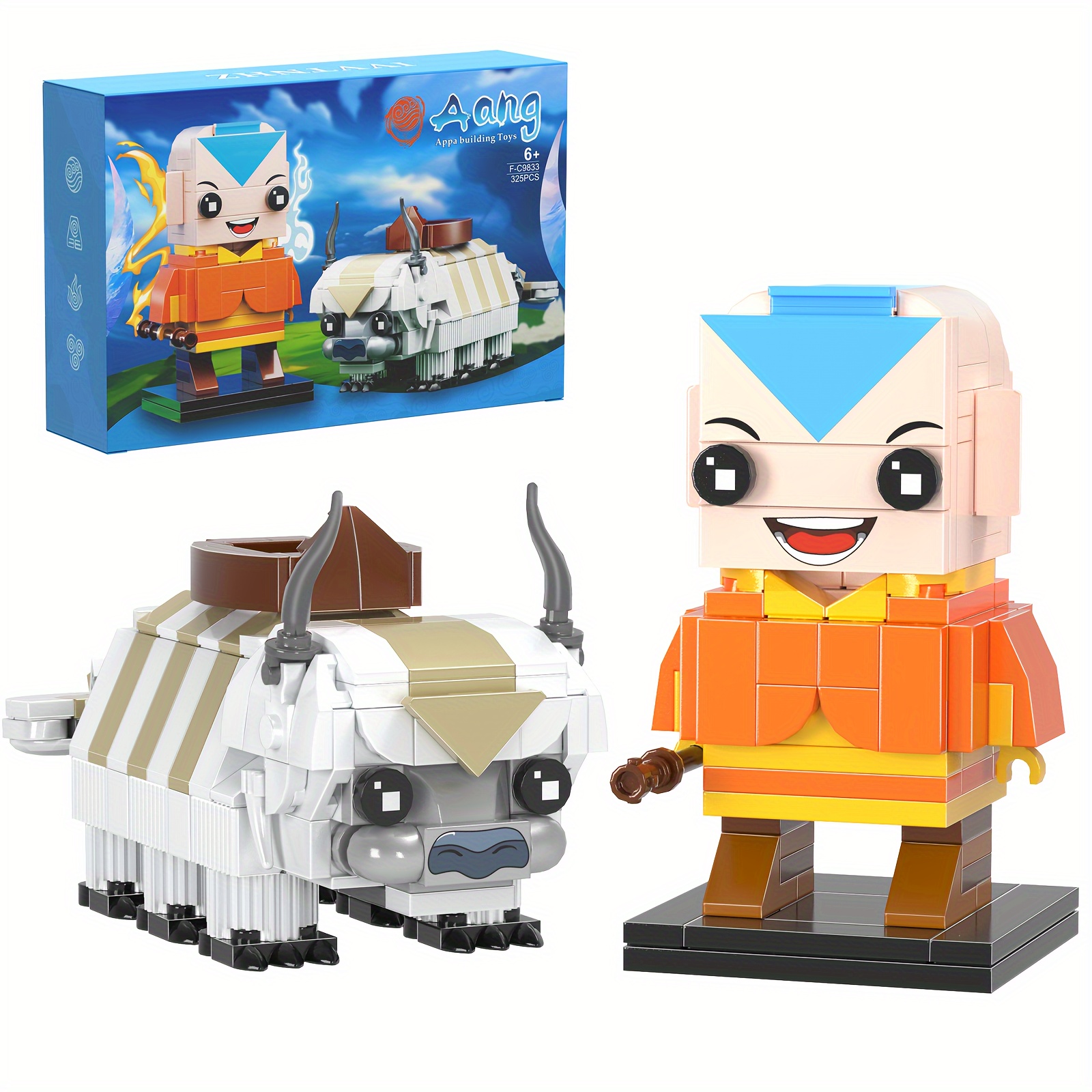 

325 Pieces Action Figure Model, Aang, Momo, Appa Building Blocks Toys Set From Movie With Gift Box, Collection Decoration Gift