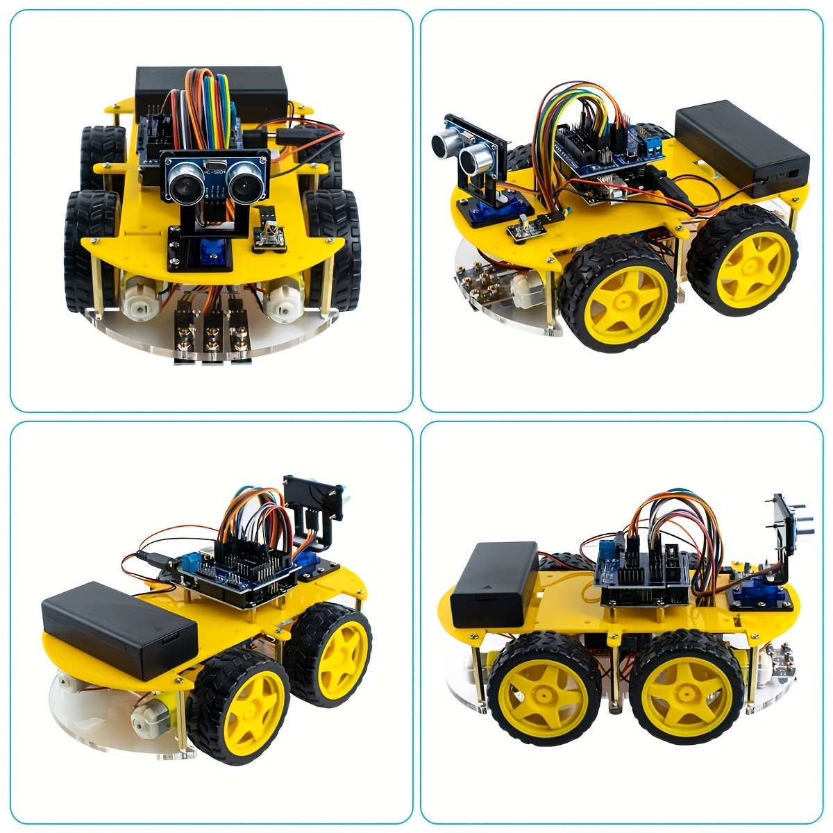 LAFVIN Pramoninis Robotas 4WD Daugiafunkcis Robotas Rinkinys DIY Išmanusis Robotas Rinkinys A-duino Programavimo Rinkinys