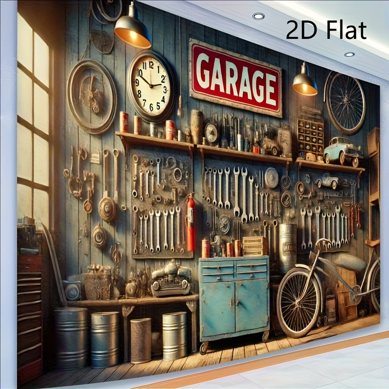 Decorative Garage Wall Tapestry Banner For Party And Celebration_voghion.com