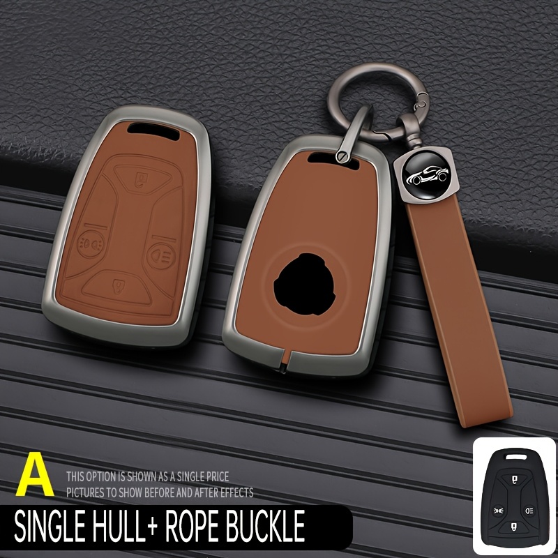 TEMU 4/6 Buttons Alloy Car Remote Key Case Cover Protect Shell Fob For For Grs905 141 143 148 Dc13 4x2 6x2r Car Key Decoration Shell Interior