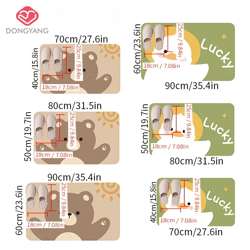 1pc of   brand cartoon pattern shower mat christmas decoration floor mat bathroom non slip   mat easy to clean bath mat bathtub mat with strong suction cup quick draining suitable for shower room hotel restroom bathroom bathtub Product details 9