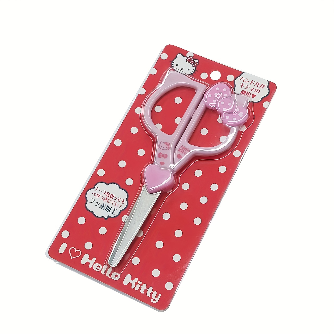 Hello Kitty Handmade Scissors Kawaii Craft Stationery School Office Supplies Gift Handmade Paper Cutting Scissors Thread Head Plastic With Heart