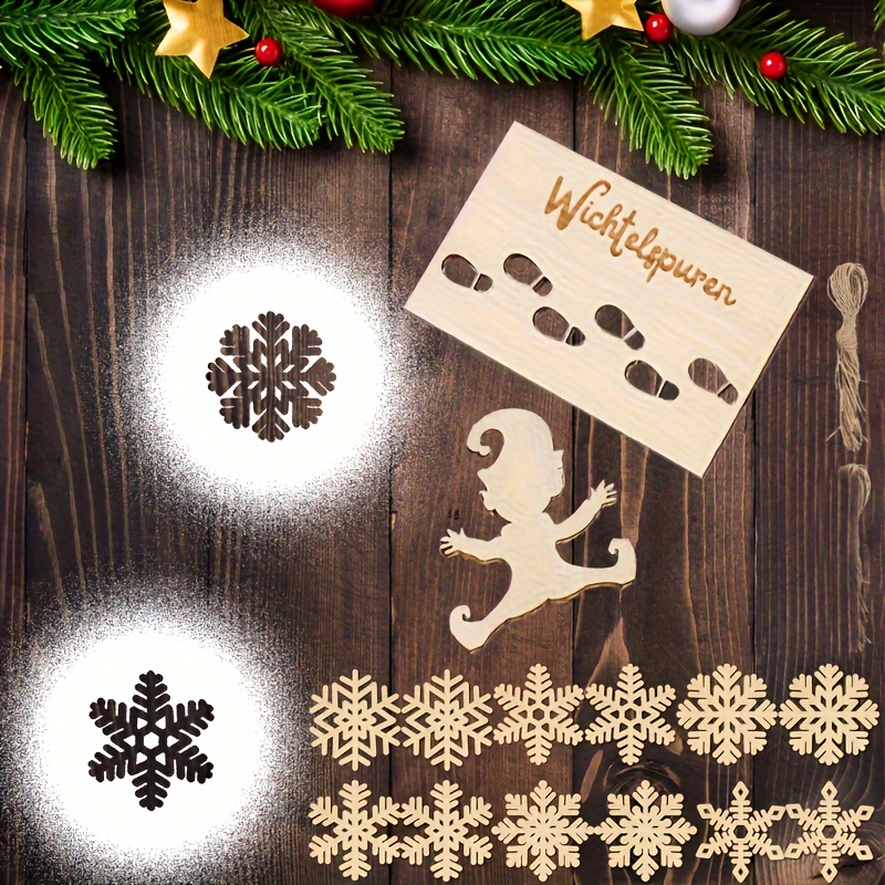 

Christmas Accessories And Set - Wooden And Cutouts For Decorations, No-electricity Christmas Ornaments For