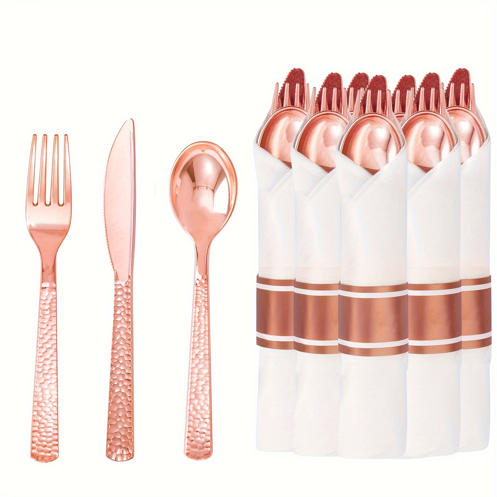 

Pre Rolled Plastic Set, 120 Plastic Silverware Set 120pcs , 120pcs Forks, 120pcs Knives And 120pcs , Disposable Duty Plastic Utensils Set For Weddings