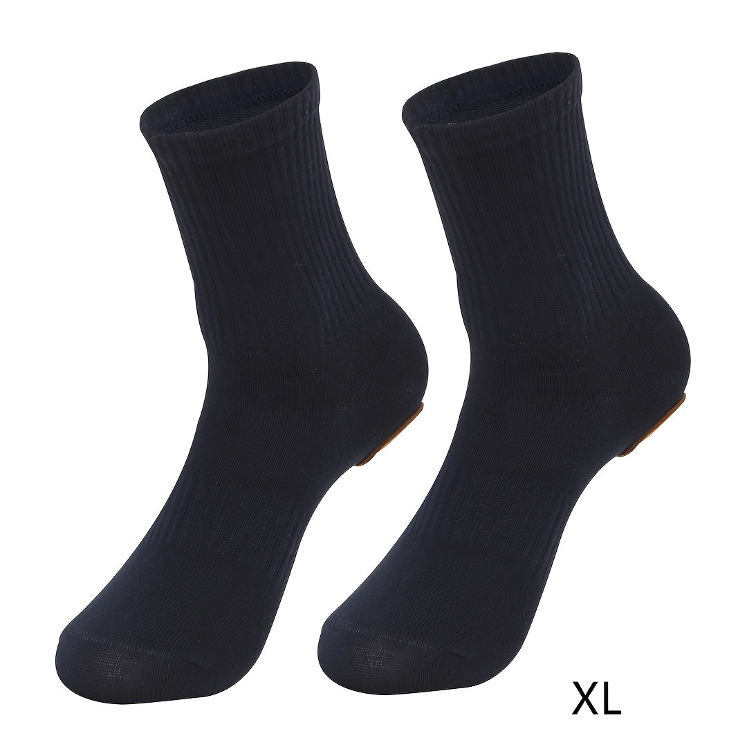Image of A Pair Of Soft-soled Dance Socks Designed For Adults, Featuring Non-slip Suitable For Yoga And Professional Dancing, With 3 Durable Leather Soles