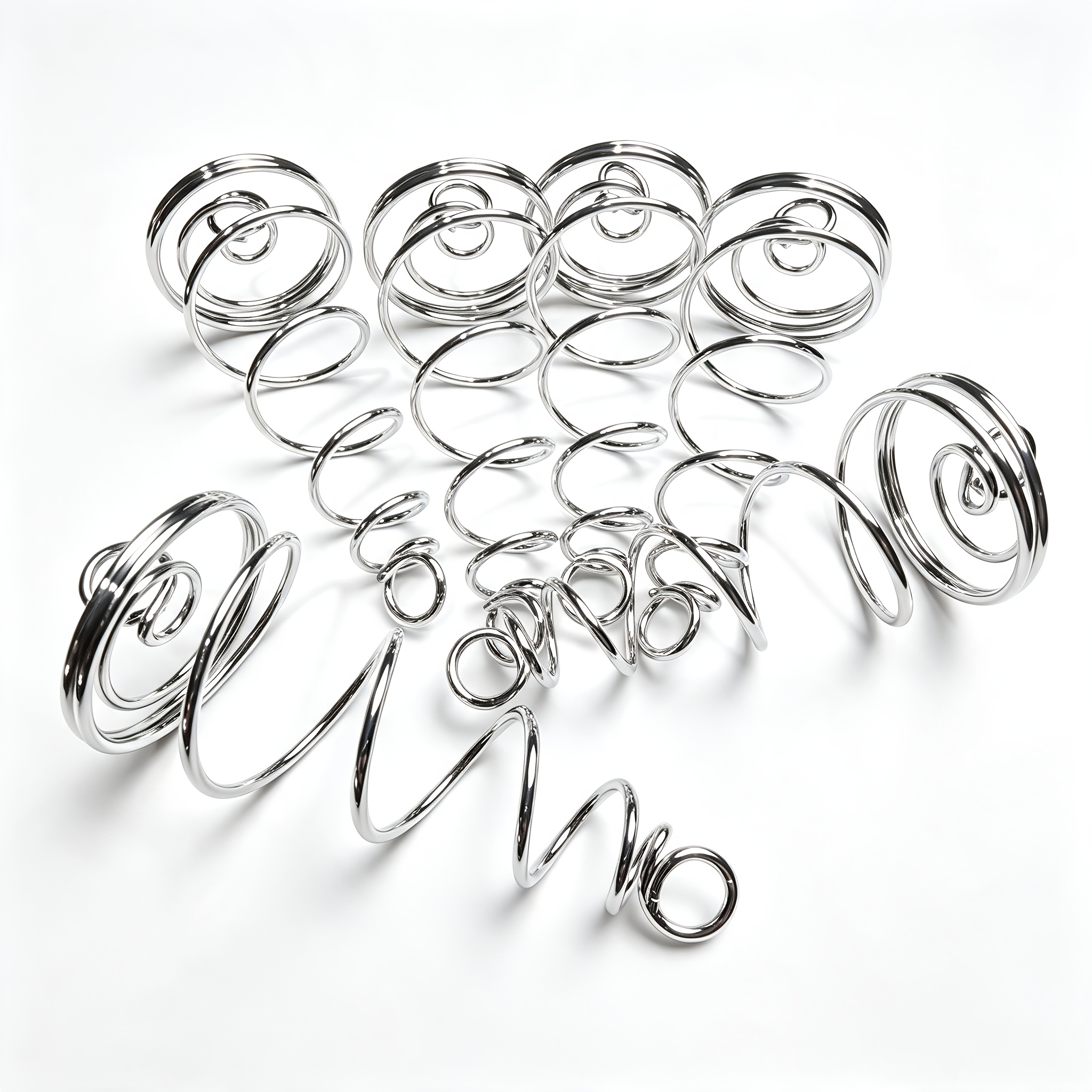 TEMU 6pcs Additions For Sun Catcher Wind Chimes, Metal 3d Spiral Frame, Exquisite And Elegant Wind Chime Tail , Stainless Steel Spiral Tail For Sun