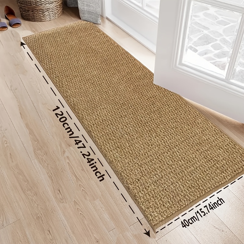 TEMU 1pc Beige Runner Mat - Non-slip Floor Mat, Machine Washable & Durable, For Hallway, Kitchen, Bedside, Bathroom, Entryway, Home Office, Laundry