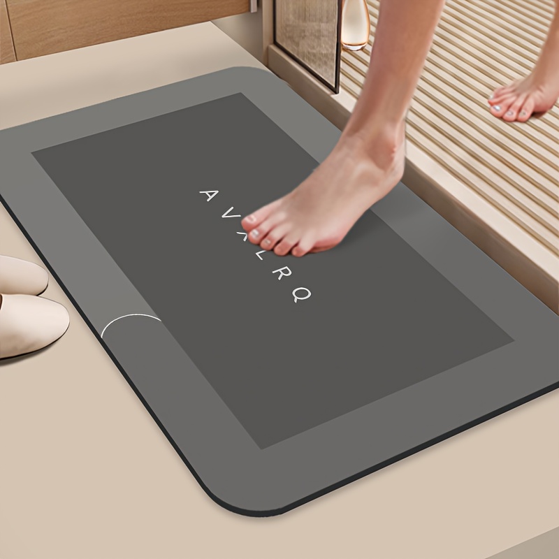 super absorbent diatomite bath mat quick dry non slip and water absorbing floor mat soft and comfortable bathroom mat suitable for bathroom shower laundry room bedroom living room   mat kitchen floor mat rv bathroom Product details 1
