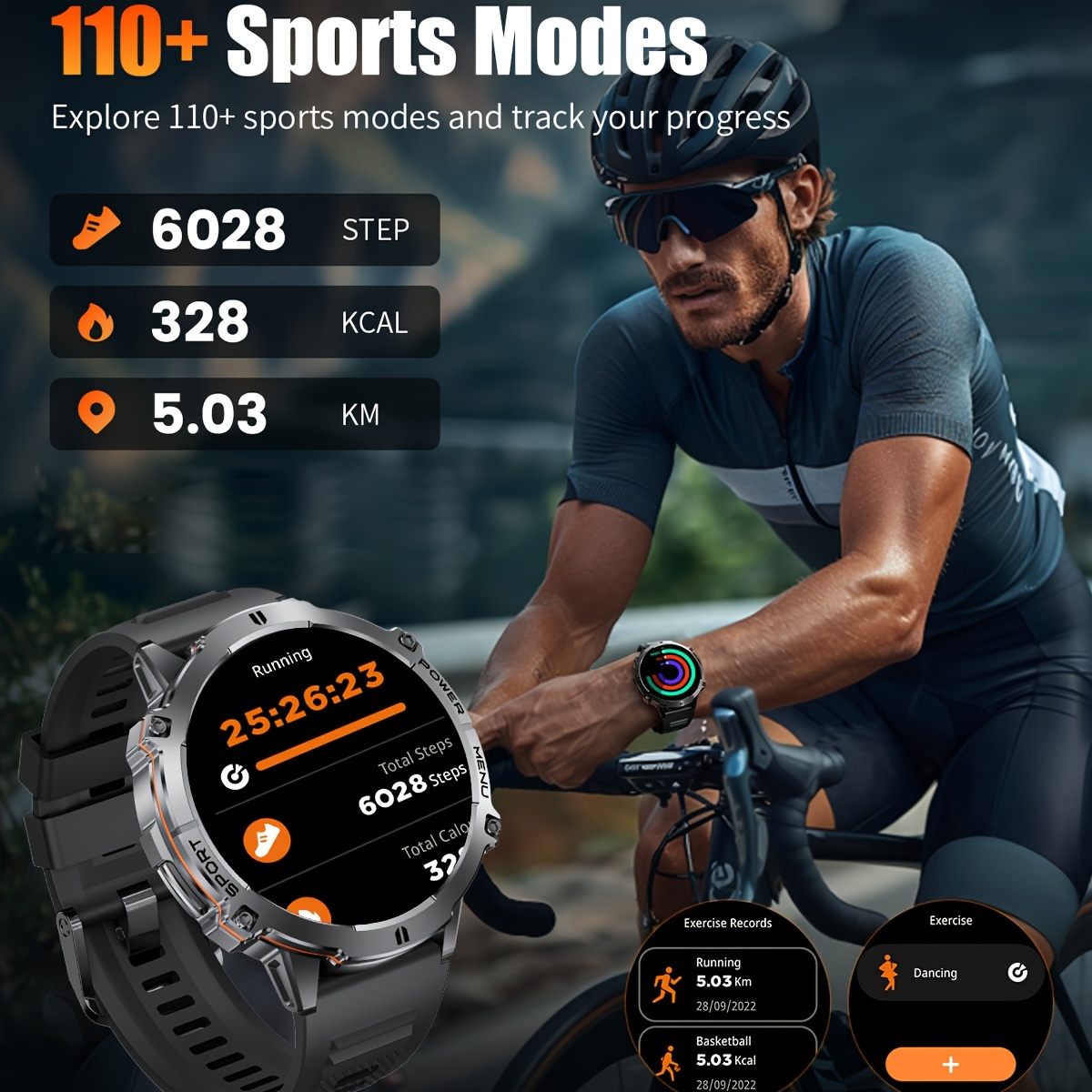 LIGE Smart Watch for Men, AMOLED Touch Screen