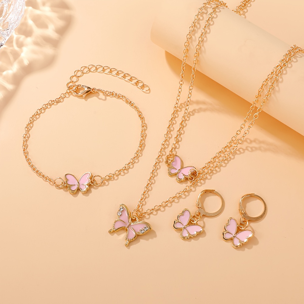 4pcs Bohemian Double layered Butterfly Set for Women