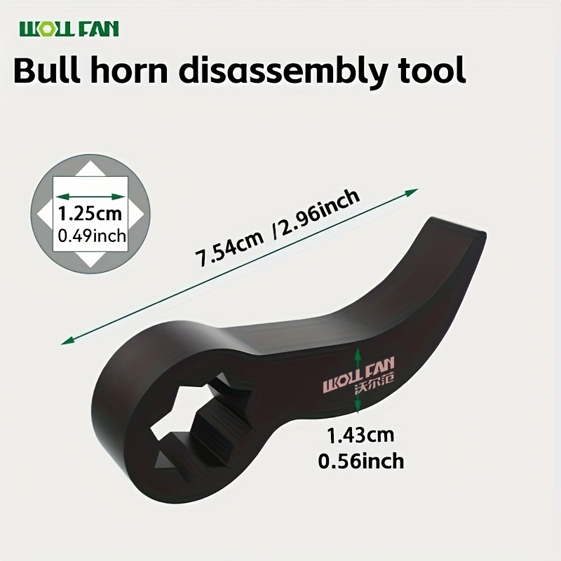TEMU Manual Tool For Removing Half Shafts With A Bull Horn Shape, Featuring A 3/8 Inch Drive Pry Bar Adapter Head, Suitable For Ratchets -end