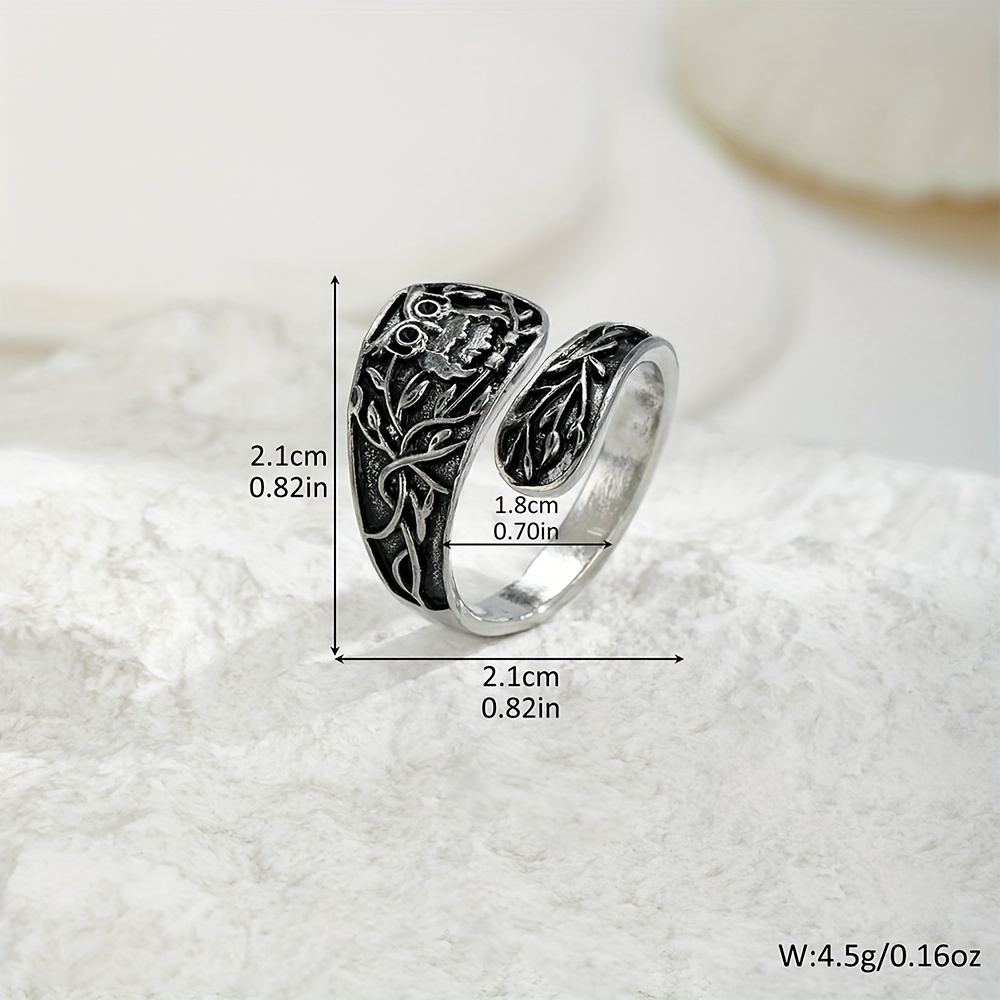 Creative Golden Owl-Shaped Open Ring