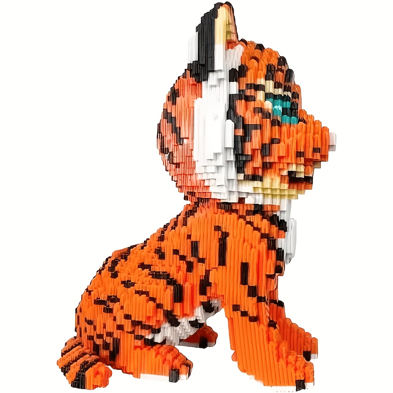 Fine Micro Building Blocks Parent-Child Assembly Tiger Model