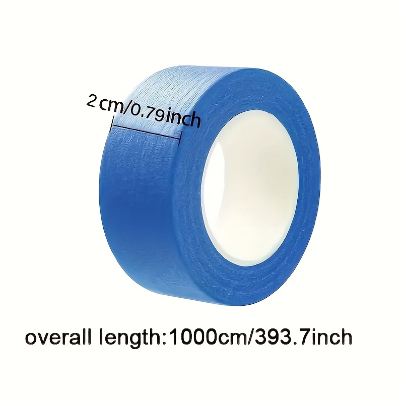 E-shop 20 Rollen blaues Maler-Klebeband, 2,01 ,0 cm, nicht wasserfest, leicht zu reißen, Mehrzweck-Kunststoff-Abdeckband für Oberflächen Wände,