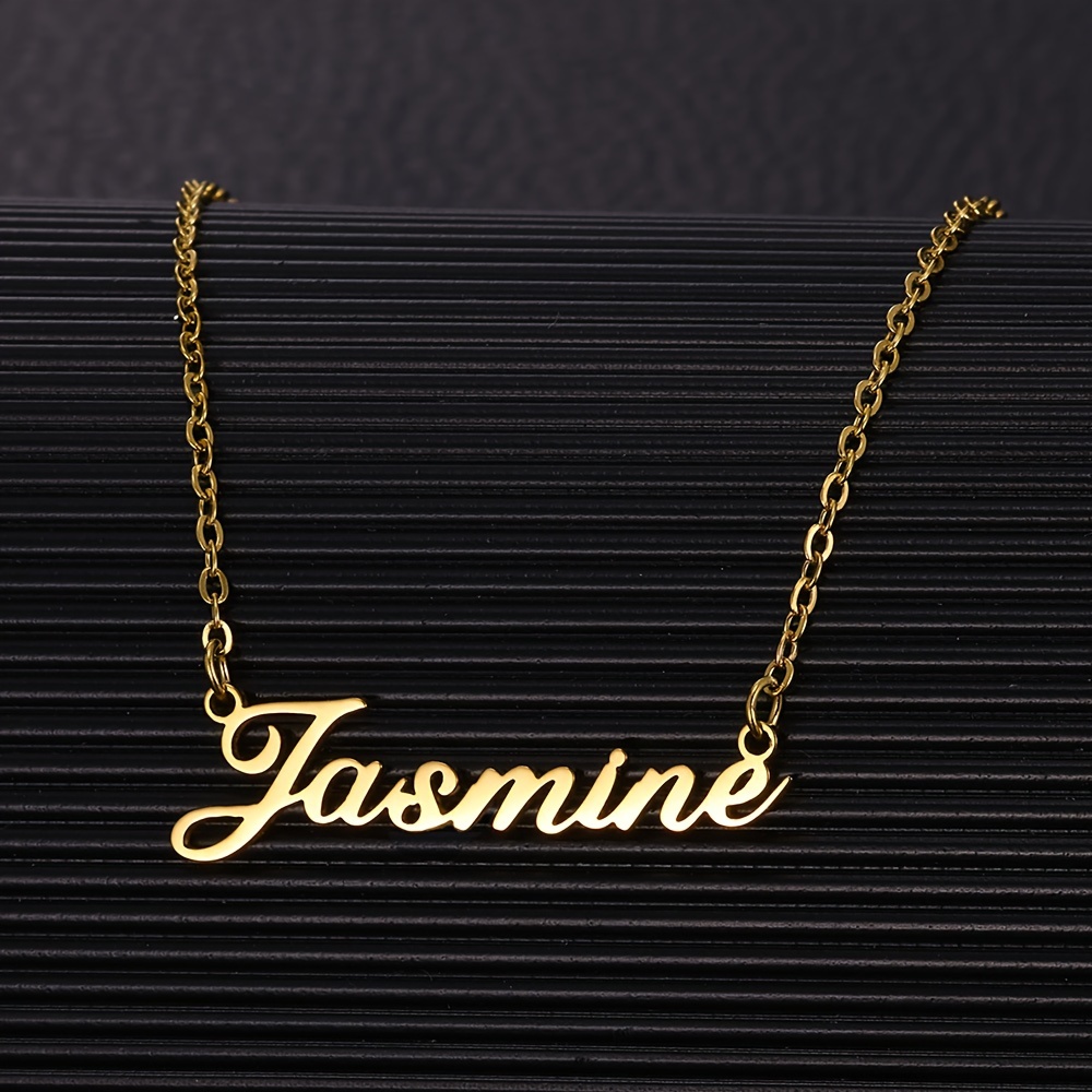 

Personalized Simple Diy Name Necklace Stainless Steel Neck Jewelry Ornament Accessories (customized Only English Language)