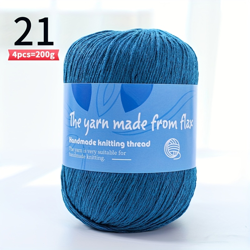E-shop Hochwertiges Leinen-Garn in verschiedenen Farben, handgefertigte Strickmaterialien zur Herstellung von gehäkelten Spitzenpullovern, Schals,