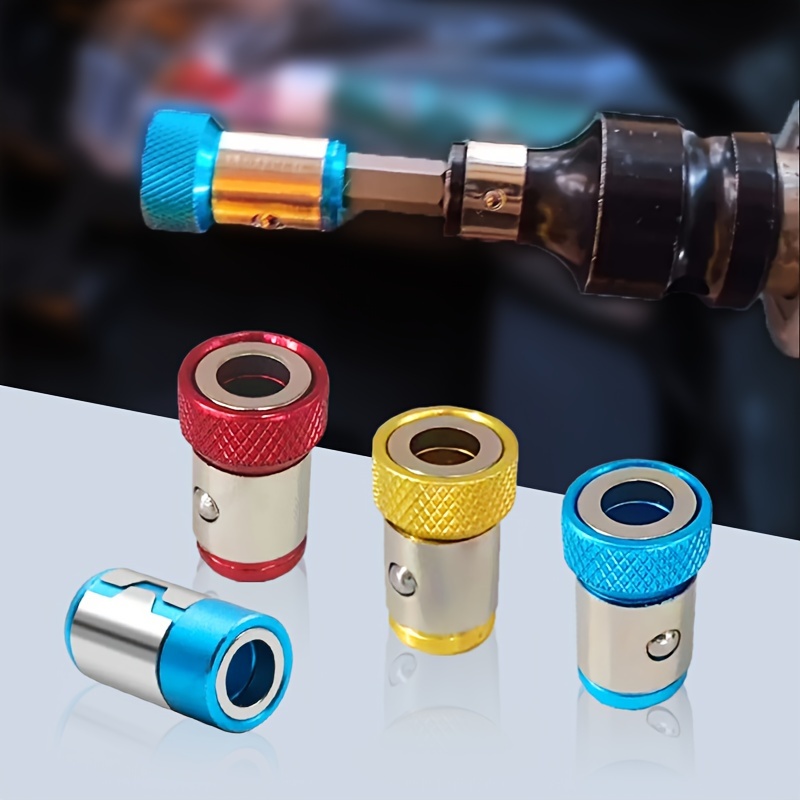 

3/6pcs Magnetic Screwdriver Bit Rings - Anti-slip, Alloy For Improvement Tools