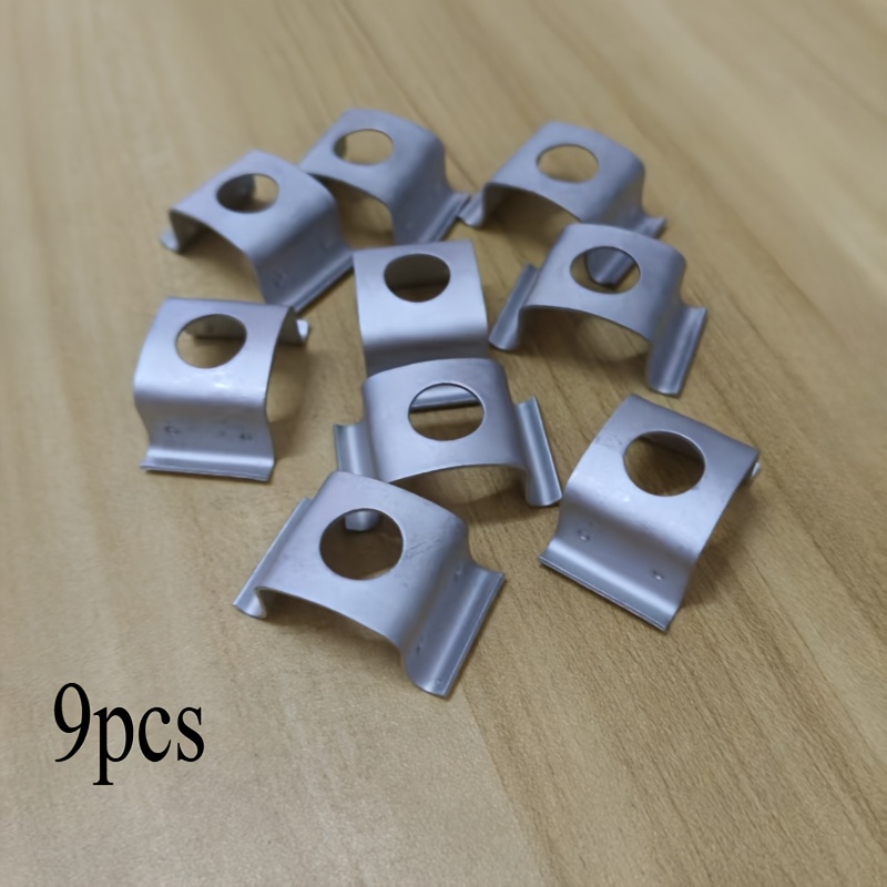 Set Of 9 Metal Clips Designed To Secure The Hose Lines For Mini, With Part Number 34341163565