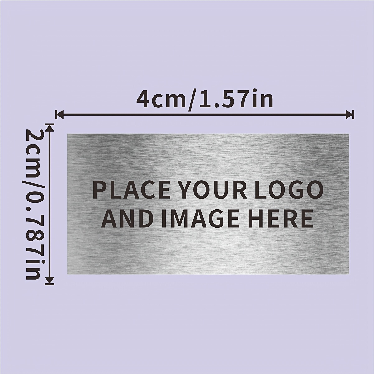 TEMU Custom Brushed Silver Rectangular Labels, Available In 4*2/4*3/5*1.5cm. Ideal For Skincare, Cosmetics, Perfume Bottles, Creams & Eye Creams.