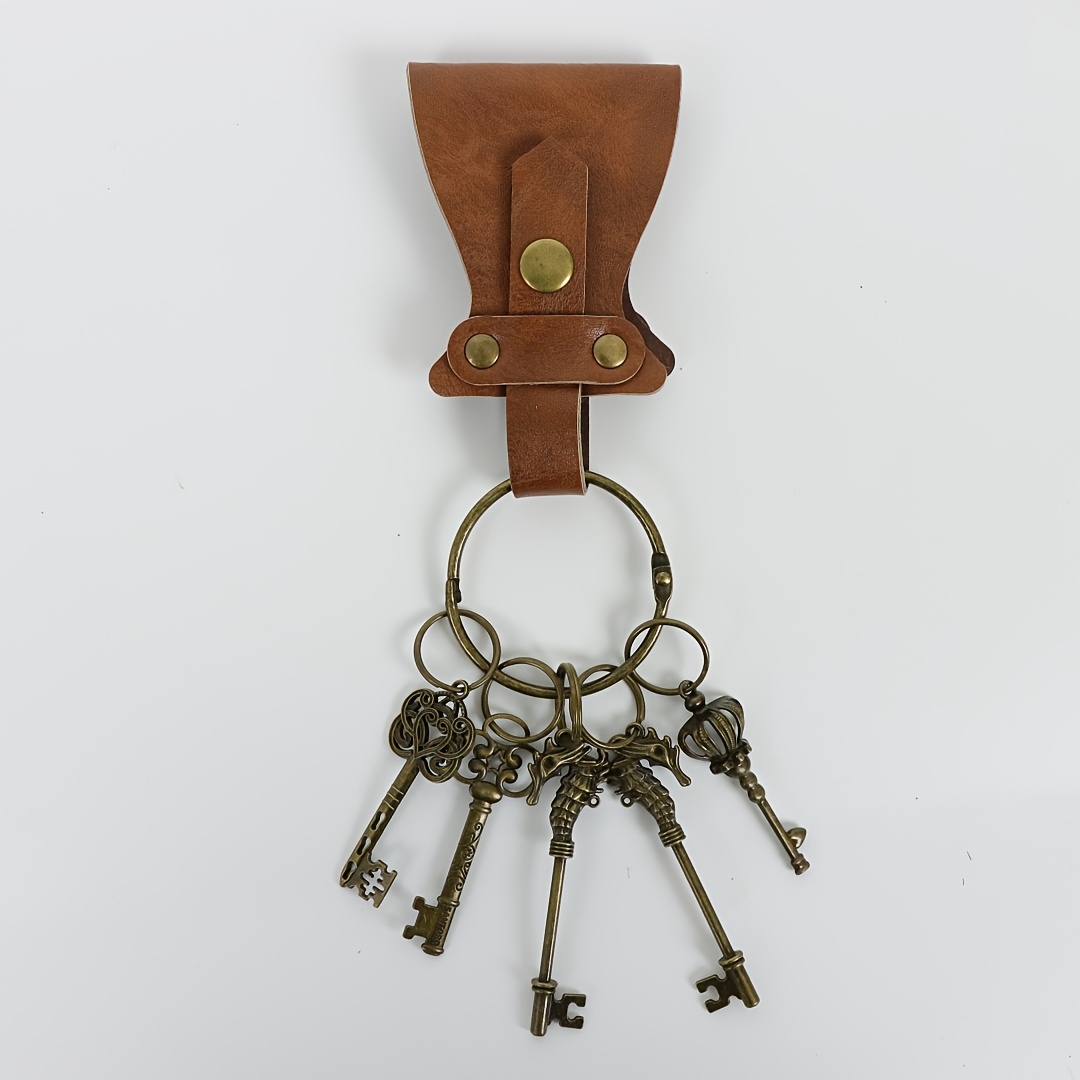 TEMU Porte-clés de jeu de rôle vintage, porte-clés médiéval en PU, unisexe, accessoire de costume de scène Renaissance pour Halloween | Pâques |