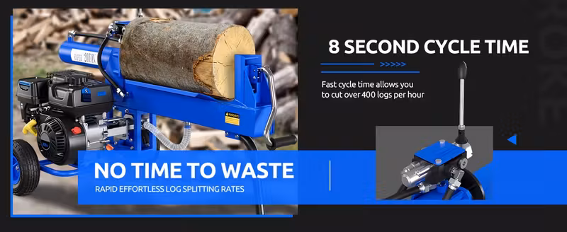 portable wood splitter heavy duty log cutting machine with 7 ton hydraulic system dual gear pump self contained like operation for firewood lumber outdoor forestry no Product details 0