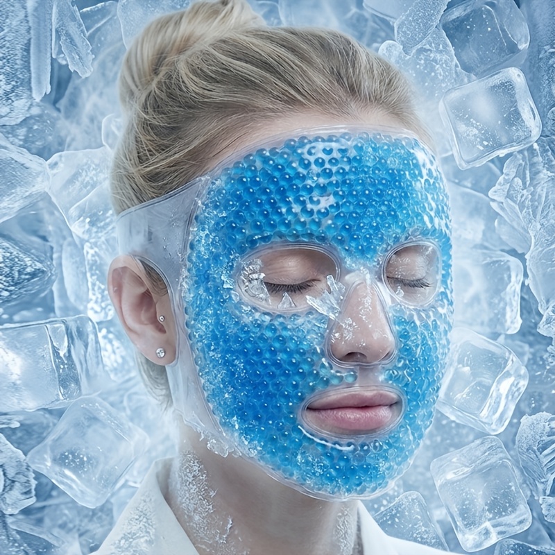 reusable gel eye mask and facial ice pack unisex with cooling gel bead sleep mask suitable for the under  