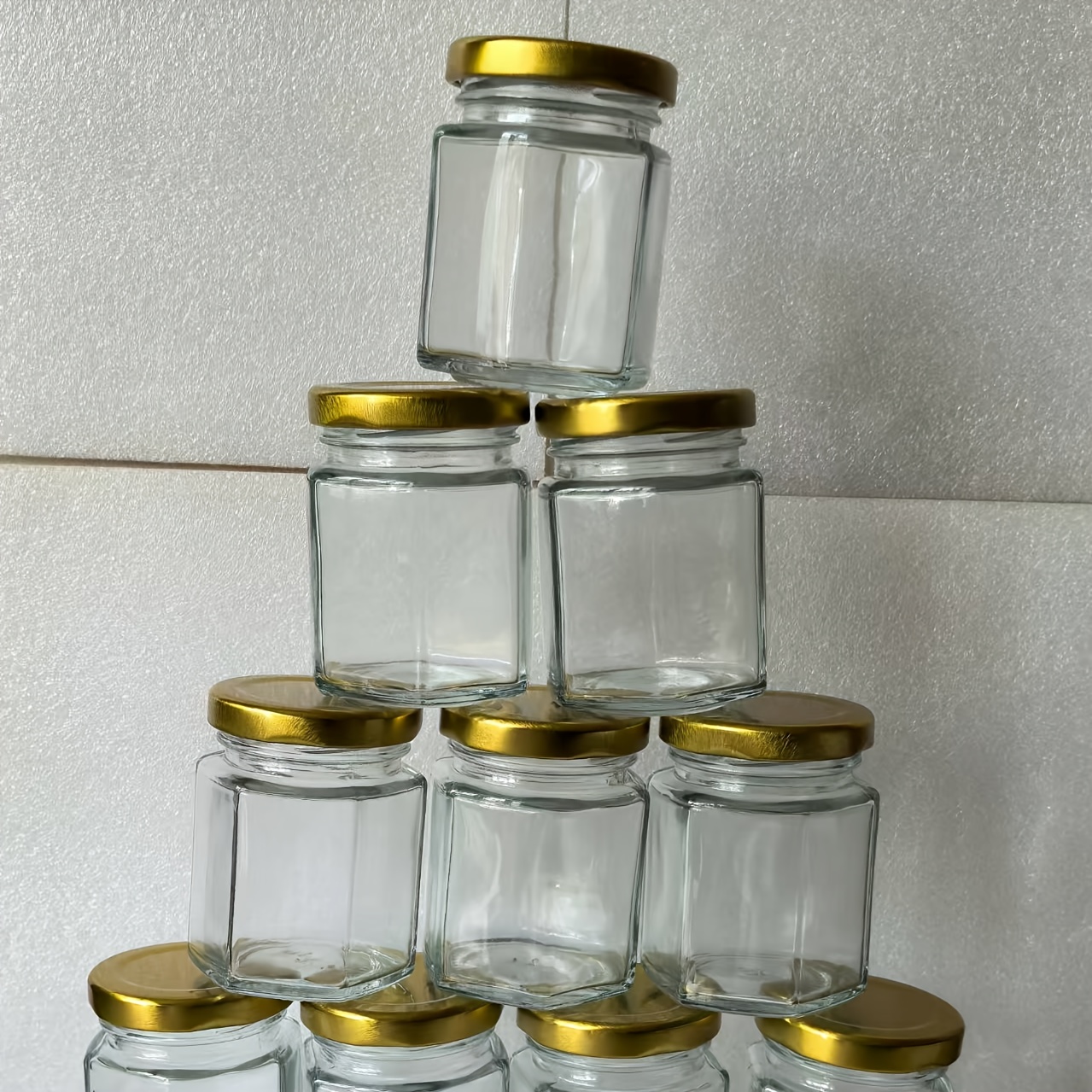 TEMU Hexagonal Bottle 80ml 's Nest Storage Jar, Jam Collection Container, 10pcs, Food Preservation, Kitchen Storage, Decorative Container, Aesthetic