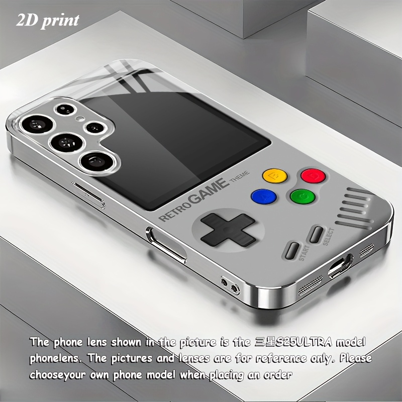 Phone Case - -themed Phone Case With A High-end Curved Electroplated Silver Tempered , Compatible With Models Including Series And