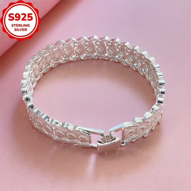Low Allergy Wide Wave Edge Bracelet, Perfect Gift for Women