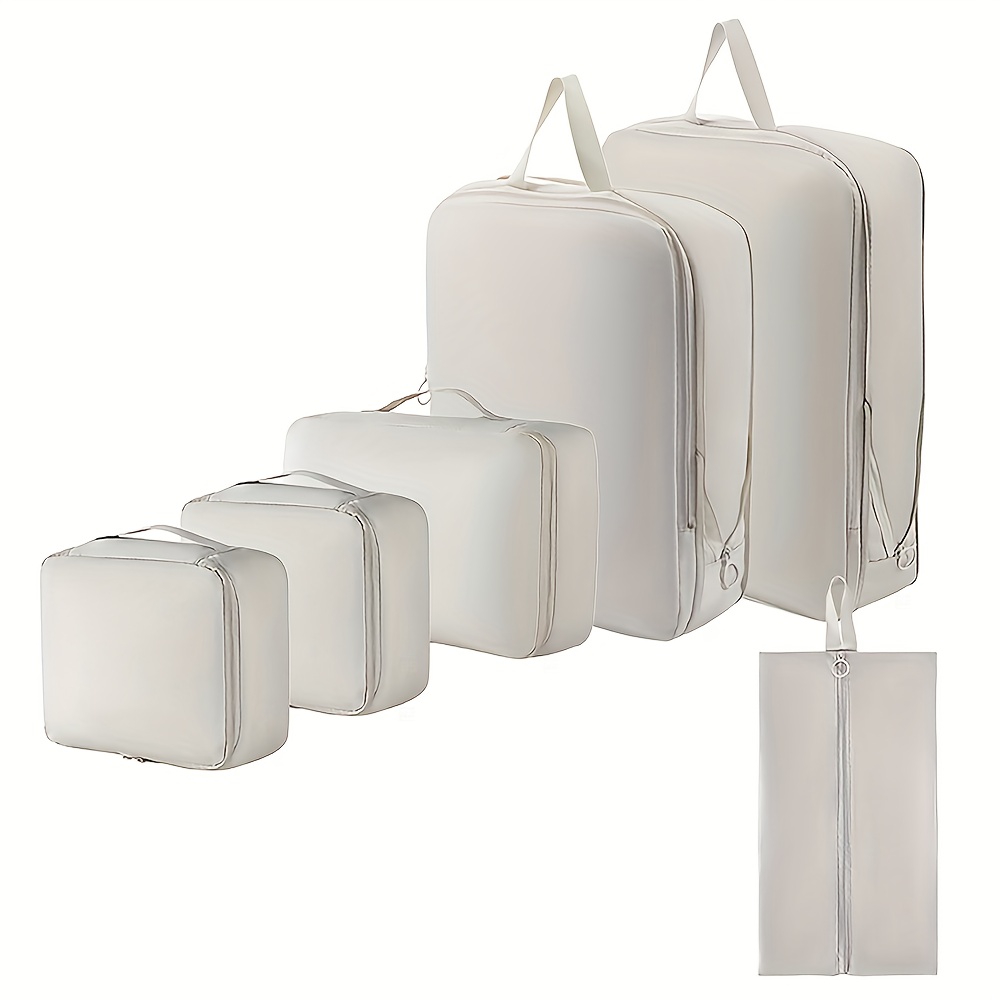 E-shop Reise Organizer Tasche Aufbewahrungstasche Großes Fassungsvermögen Reiseutensilien 6-teiliges Set Tragbare Organizer Tasche Schuh- und Socken