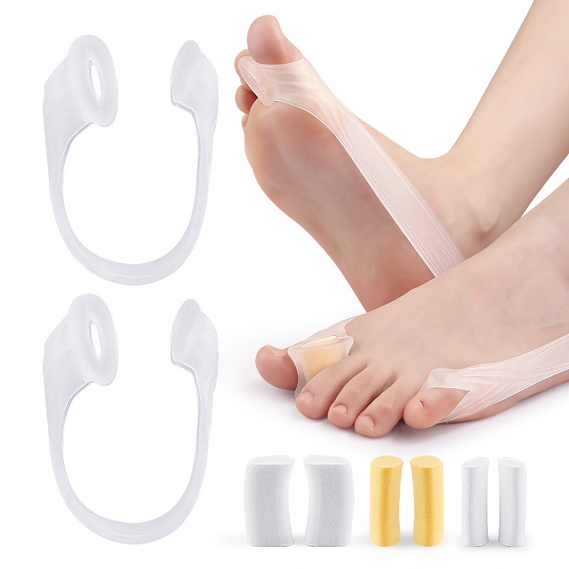 

Splints Set For Big Toe And Pinky Toe - Hand Washable Transparent White Eva Toe Separators With Other Closure Types - Wearable