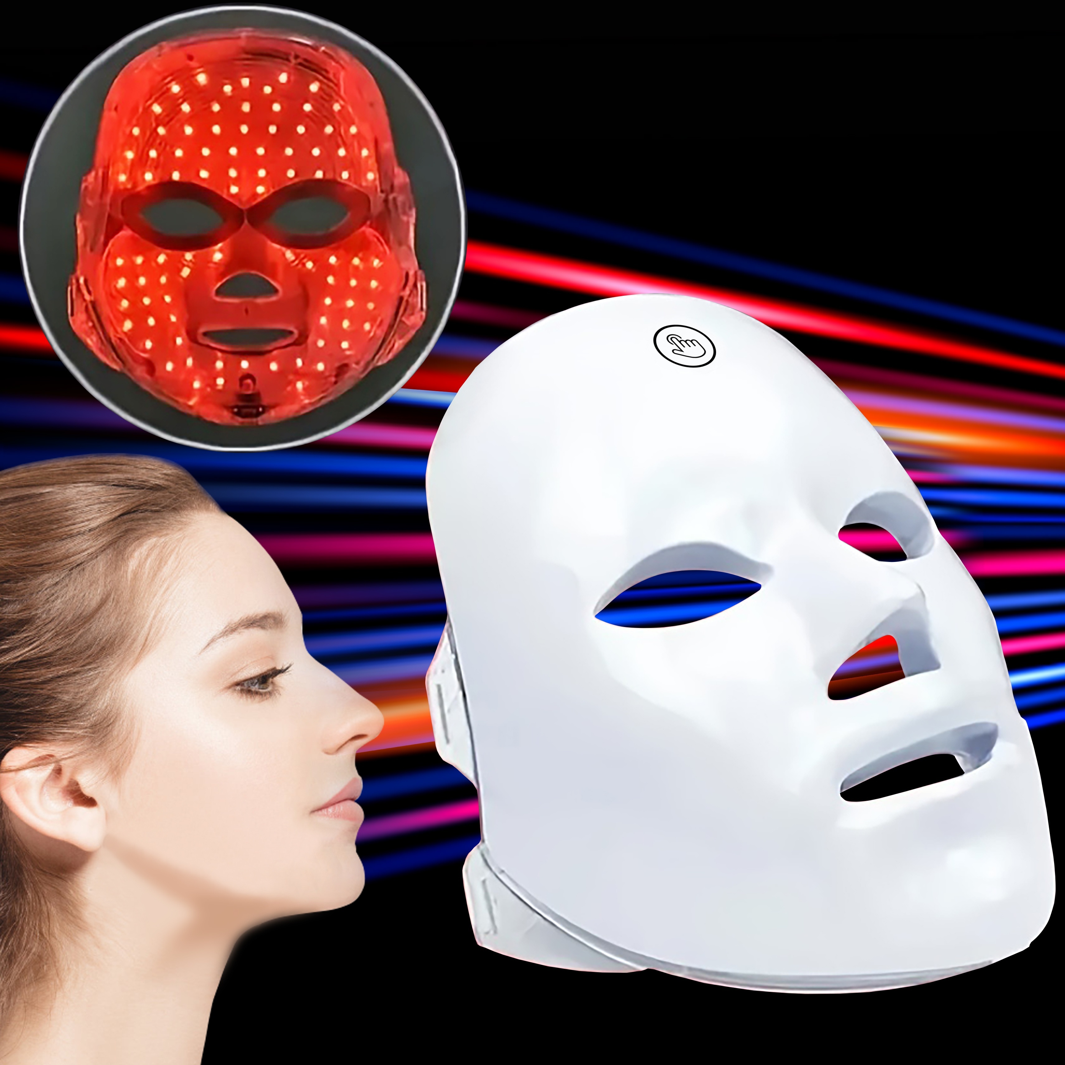 Facial Mask 7 Colors Light Skincare Mask Usb Charging details 2