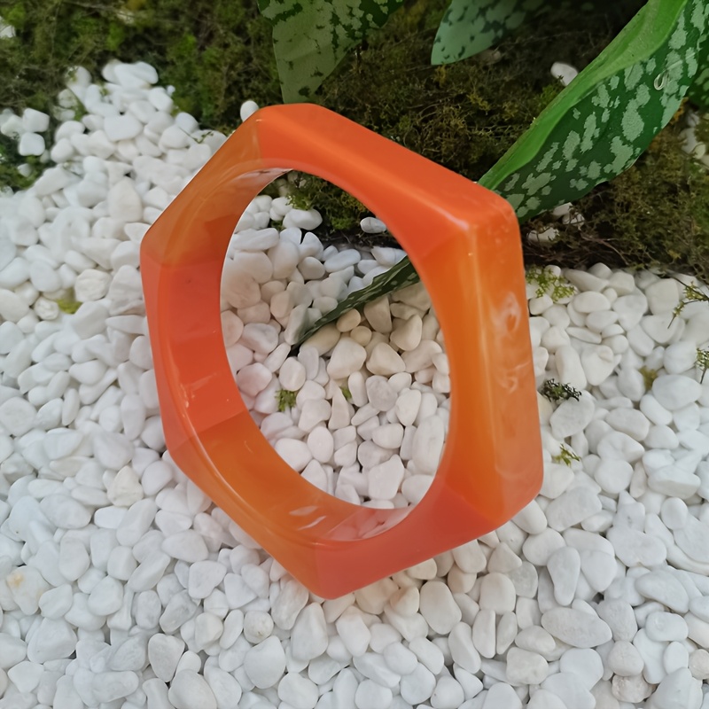 Women's Two-Tone Multi-Color Spliced Bangle Bracelet