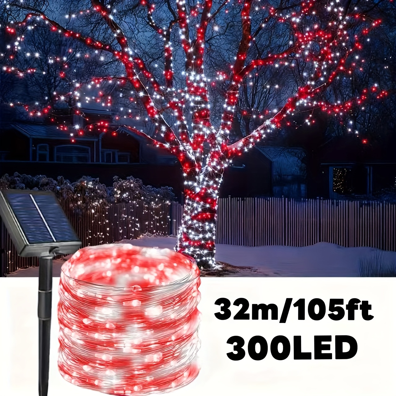 TEMU Outdoor Garden Decorative String Lights, 8 Flashing , Ambient Lighting For New Year, Christmas And Other Festivals, Suitable For And Decorating