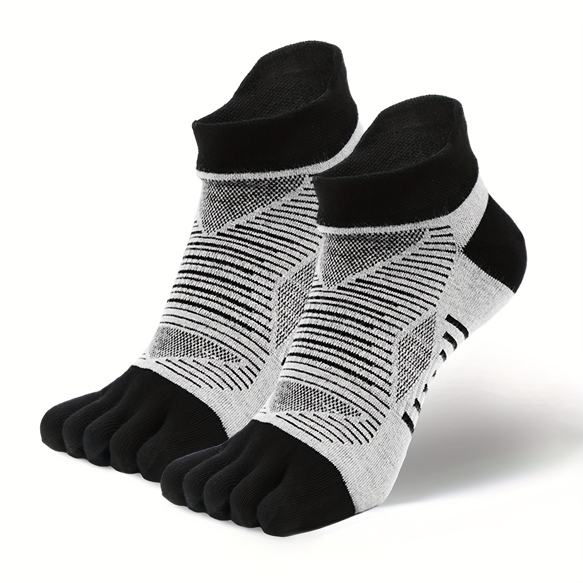 TEMU 1 Paire de Chaussettes de Sport à Orteils, avec à Orteils Séparés, Soutien de la Voûte Plantaire, Séchage Rapide et -frottement, Adaptées à