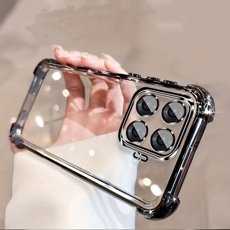 TEMU para Teléfono - Cubierta Electrochapada de Carcasa con Película para Lente para el Teléfono Xiaomi 15T y 15T Pro con en Esquinas