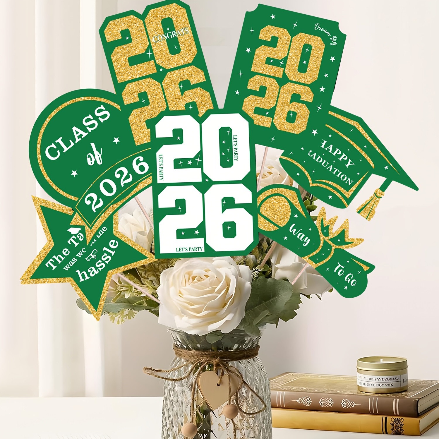 2026 Graduation Party Decorations - 30pcs Graduation Table Centerpiece, 2026 Grad Decorations Party Supplies Table Topper, Multiple Colors For College High School Graduation Party Table Centerpieces