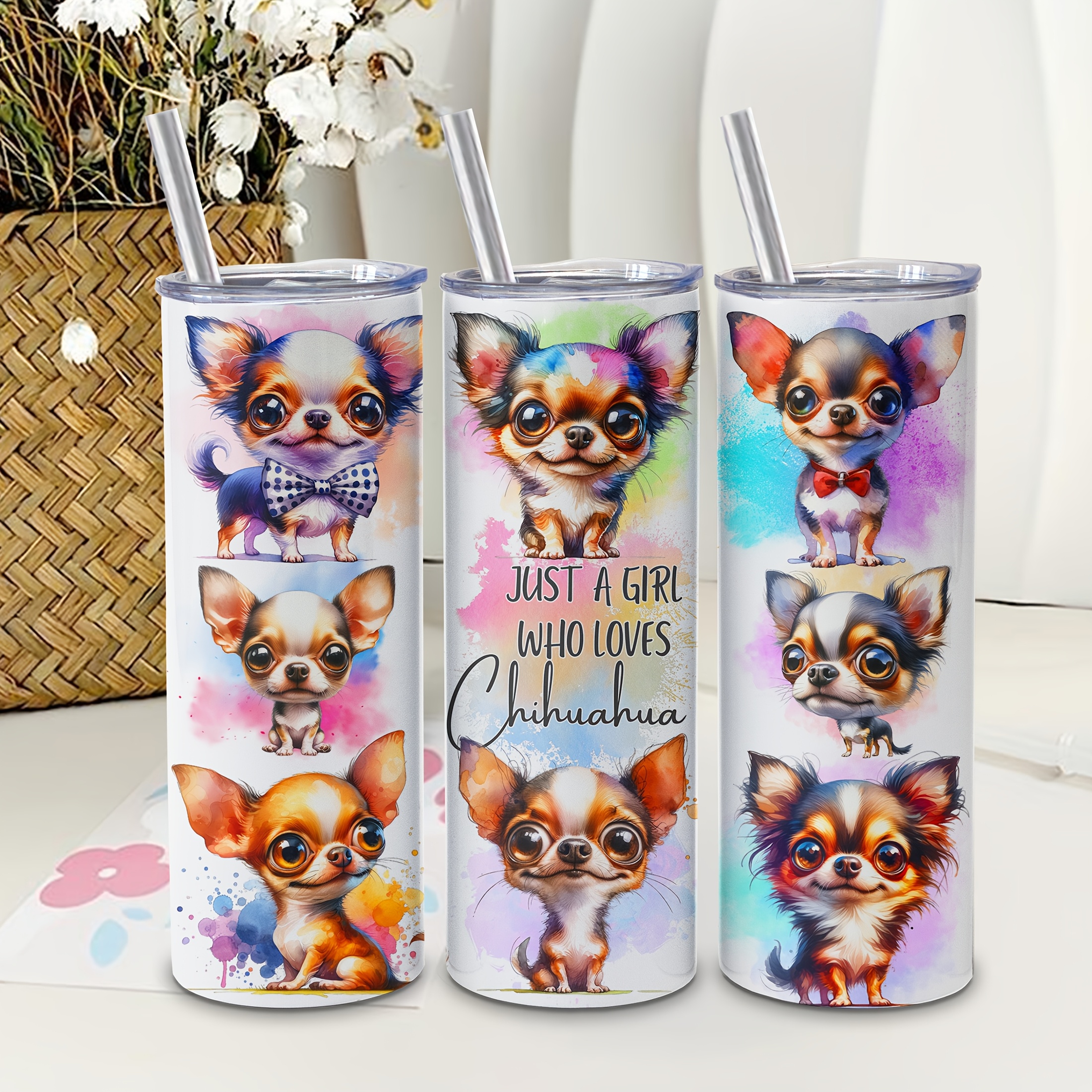 

Chihuahua 20oz Stainless Steel - Cute , Insulated Travel Mug With Lid, Reusable, Non-slip, Ideal Gift