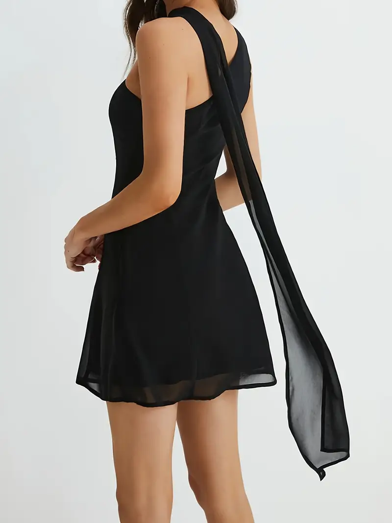 womens elegant black sleeveless summer dress single shoulder - Temu Mauritius womens elegant black sleeveless summer dress single shoulder - Temu Mauritius