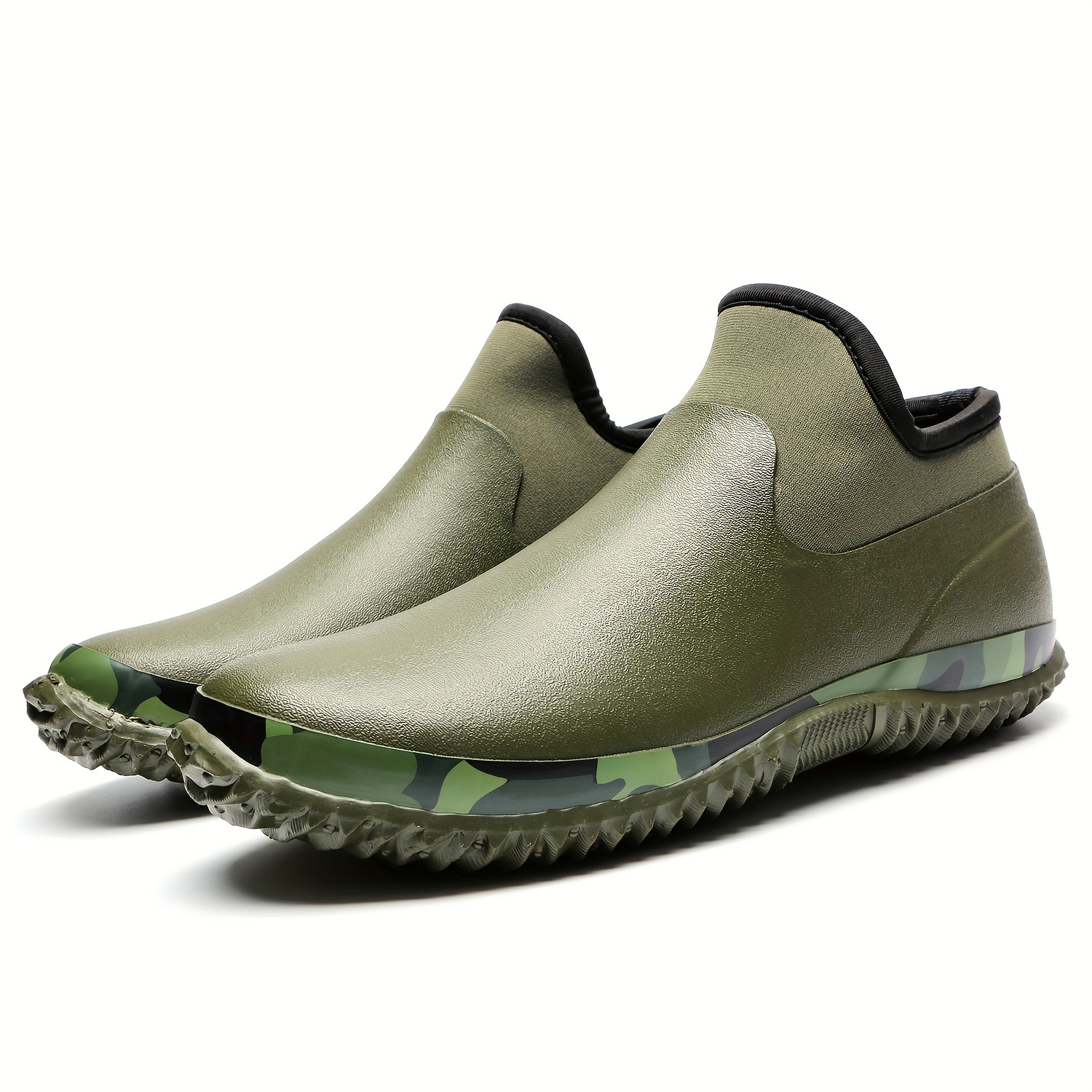 Waterproof Rubber Boots Slip On Mud Shoes Mens Waterproof Garden