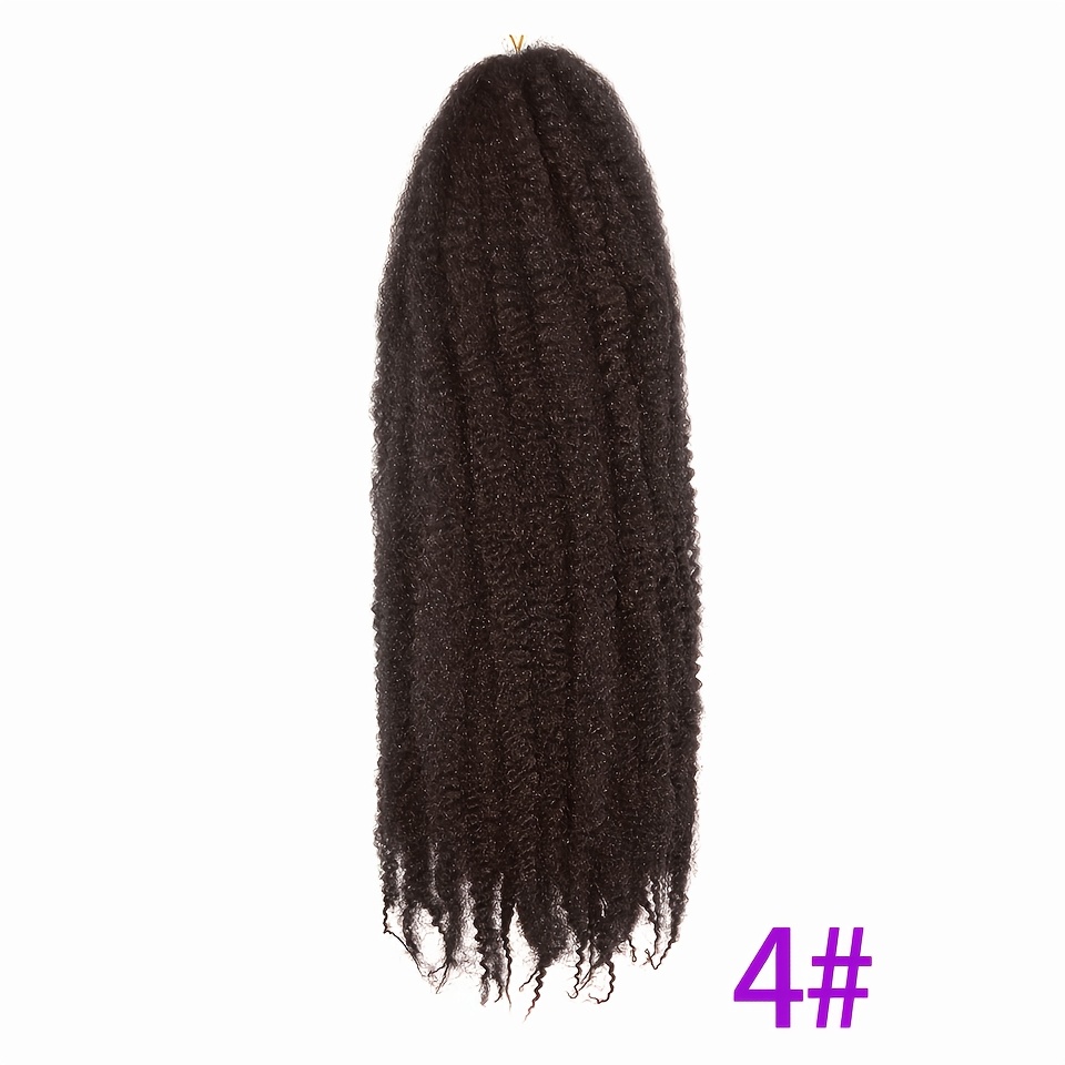 TEMU Extension per capelli Twist Afro Twist Hair 18 pollici Afro Crochet per Locs - Texture Voluminosa e senza Accessorio per Capelli all'uncinetto