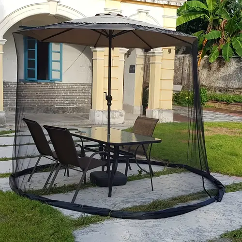 1pc outdoor umbrella tent with anti mosquito net large capacity windproof water resistant dual zipper patio sunshade for yard protect yourself from mosquitoes insects