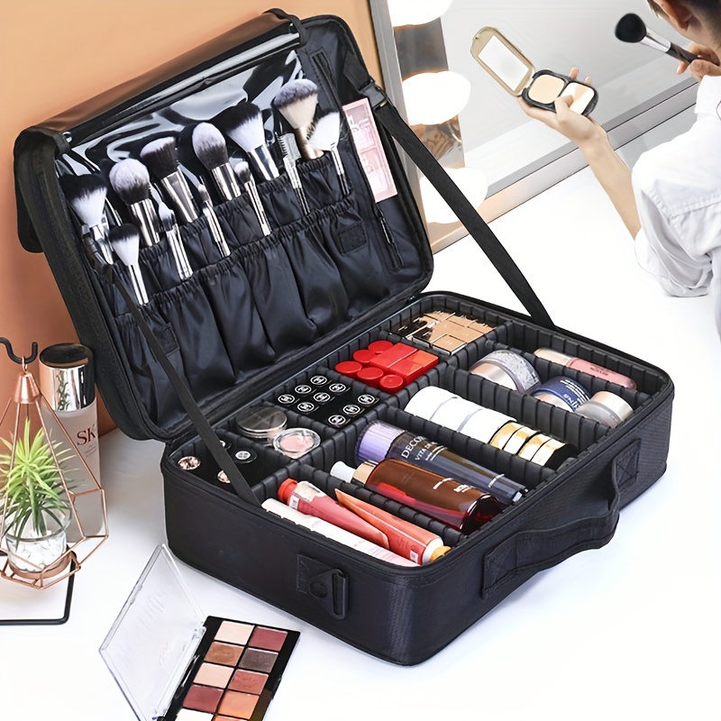 Kosmetikkoffer Mini – Hartschale, 20x12 Cm, Grau – Mit Organizer Für Make-up & Pflege