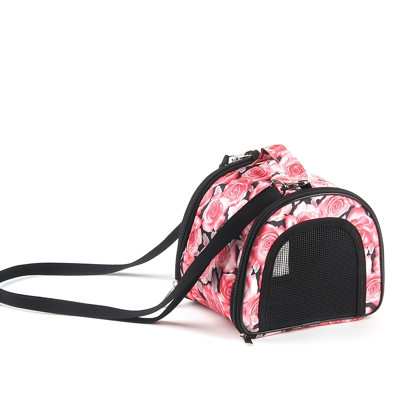 TEMU Portable Collapsible Small Animal Carrier Bag Suitable For Hamsters, Hedgehogs & Squirrels - Detachable Adjustable Shoulder Strap, Breathable