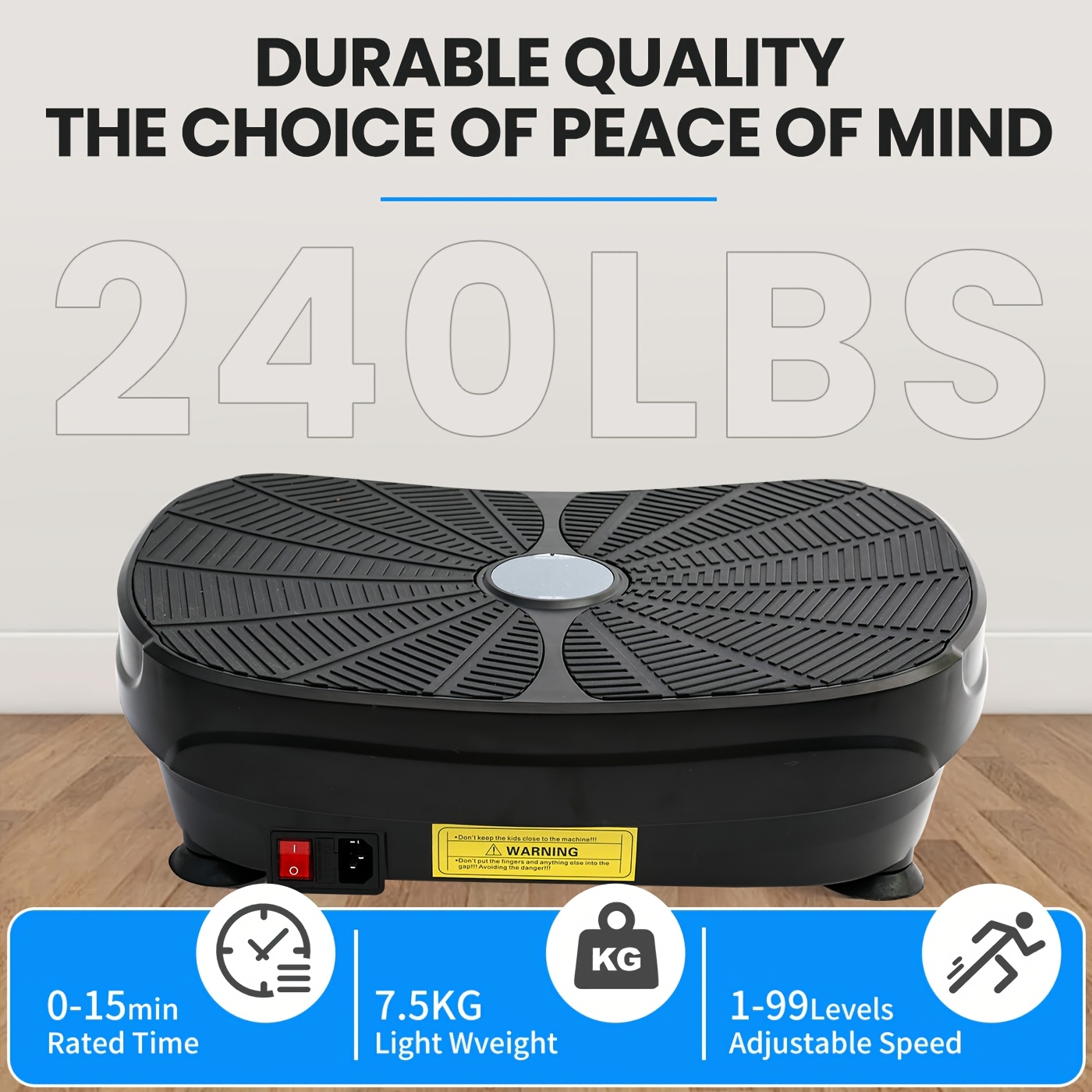 Fitness Stepper Vibration Plate Equipment, Fitness Platform Exercise Machine Vibrating Exercise Shaking Full Body Shaker Workout Vibrate Stand Shake Board Sport Gym Ideal Gift for Fitness Tools, for Men And Women